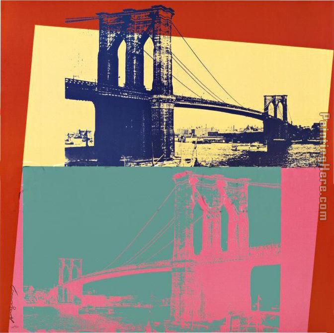 Brooklyn Bridge painting - Andy Warhol Brooklyn Bridge art painting